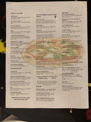 Food menu