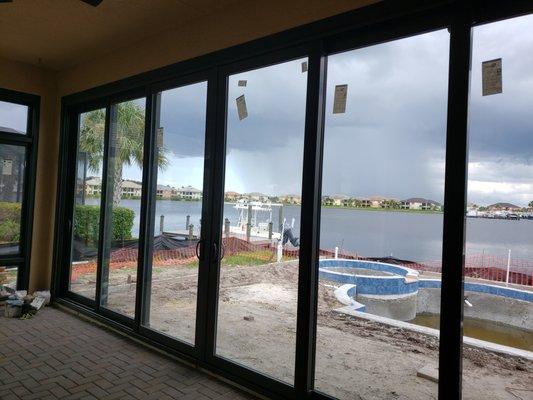 High impact sliding glass door install