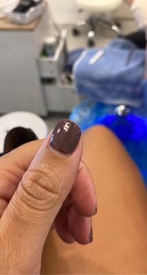 Still at the salon and showing the mani quality