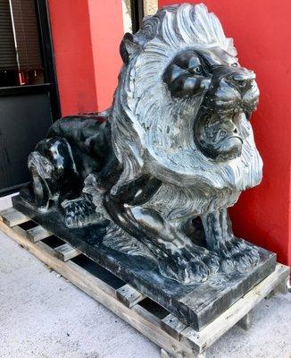 Black Marble Entry Lions