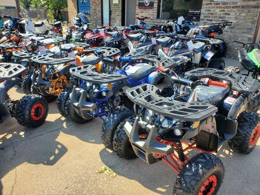 Kids fourwheelers,  dirtbikes and scooters for sale