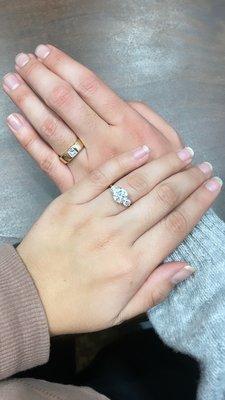 Engagement rings.