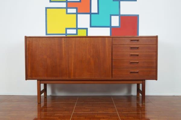 Danish Modern Teak Credenza Follow us on Instagram @ Mid Century BLVD