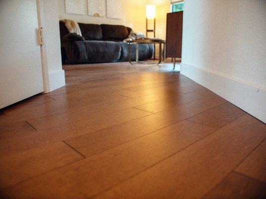 Our installers accommodated every nook and cranny of this house to make sure that the hardwood is neatly installed in each room.