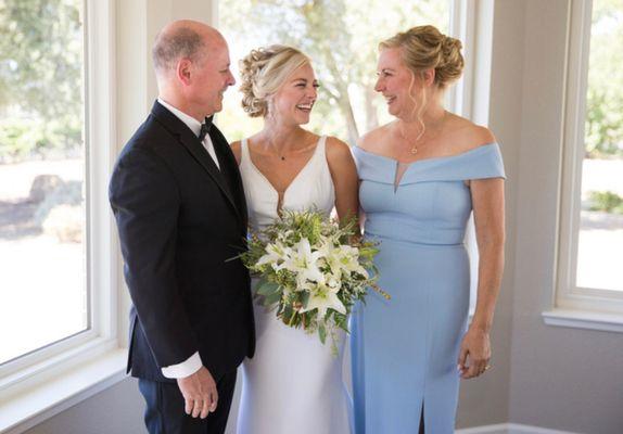 Bride and mother of the bride Updo.