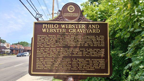 Philo Webster and Webster Graveyard Historical Marker