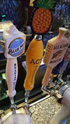 Frozen beer towers.