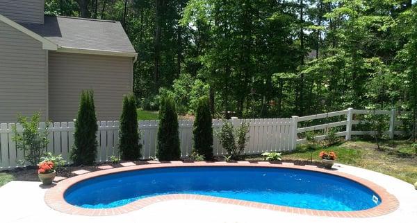 Fiberglass Pool Completed in Howard County!