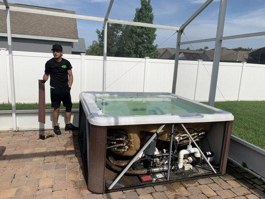 Hot tub removal