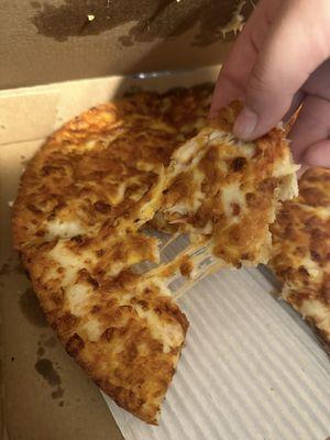 The cheese was insane in these pizza