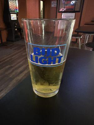 Cold Bud Light on draft