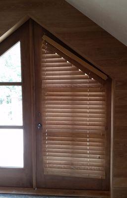 Angled Wood Blinds