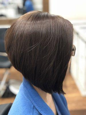 Inverted bob haircut