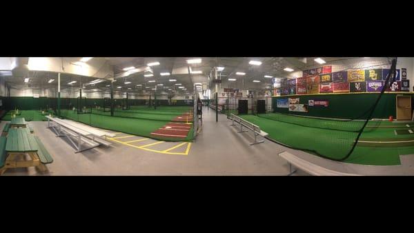 10 Indoor tunnels for hitting, pitching, and fielding.