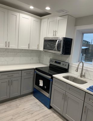 Simple but elegant complete kitchen renovation in Green point .