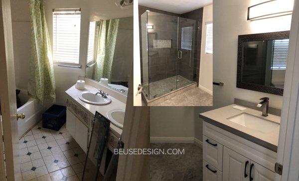 Before and after - Bathroom remodeling