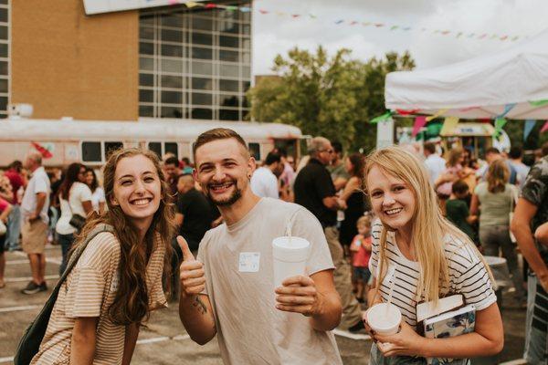 Having fun at the Food Truck Sunday!