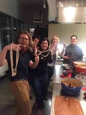 Gettin' Saucy with Sichuan class. Making hand pulled noodles!