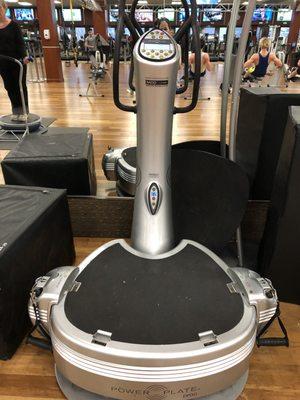 Power Plate machine, it vibrates! Didn't try it but there was a book with all sorts of exercises!