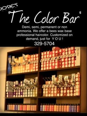 We strive for accuracy, along with creativity to execute your custom Haircolor on demand, with a fully stocked "Color Bar".