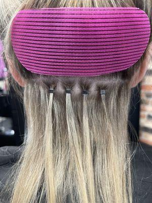 Laying the foundation for sew-in weft extensions