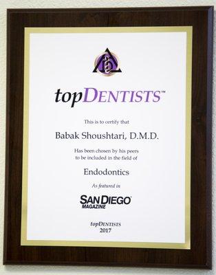 San Diego Magazine's Top Dentists-2017