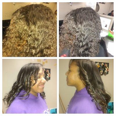 All Natural Hot Oil Treatment and Flat Iron