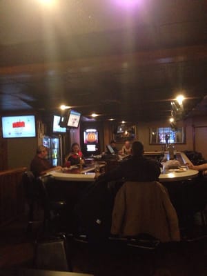 View of the bar from our table