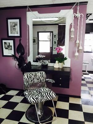 Newly redecorated in Dec 2015 Hairlines has a funky retro vibe. A fun & creative space to have your hair maintained or restyled.