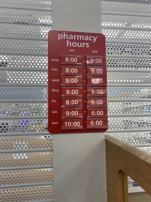 Pharmacy hours