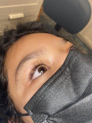 Lash lift and tint