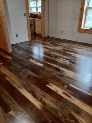 INSTALLATION, SANDING & FINISING OF UNFINISHED RUSTIC SAP WALNUT FLOORING