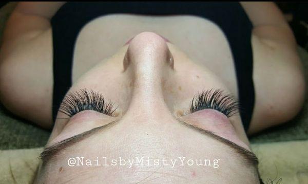 Fullset of classic individual eyelash extensions