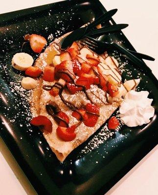 Strawberry Banana Nutella Crepe