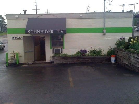 The Front of Schneider TV