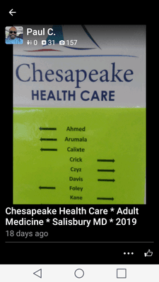 Chesapeake Health Care Clinic * MePC Maintaining and Being An Active Citizen Doing my Civic and Social duties * 2019