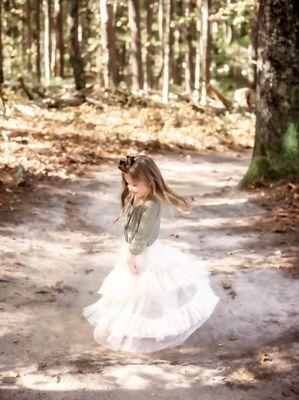 This sweet baby is modeling this outfit taken from my " client closet"  So other clients can see how beautiful & full the skirt is.