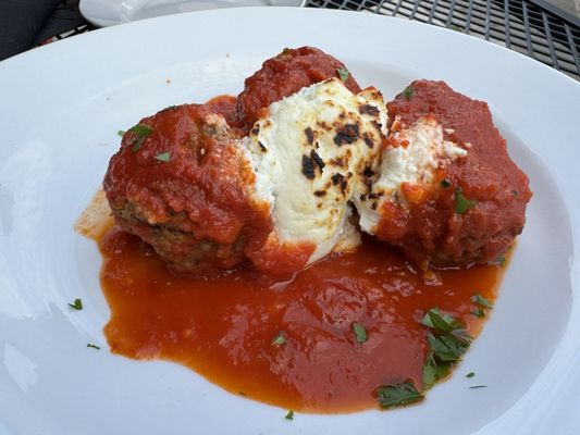 Meatballs, ricotta, and marinara