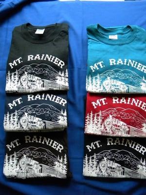 Custom screen printed t-shirts for Mt. Rainier Railroad Dining Car!