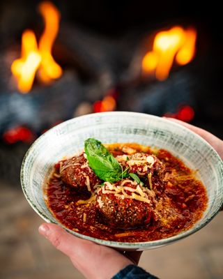 Mozzarella Stuffed Meatballs