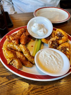 Chicken Tender and Potato Skins Appetizer