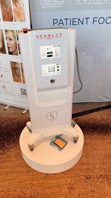 Our Scarlet SRF machine  helps with lifting, toning and tightening the skin.  Get amazing results with little downtime.