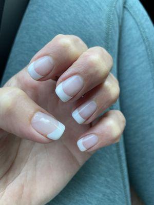 Shellac French tip Manicure by Kevin