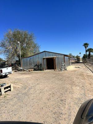 After metal roof and siding