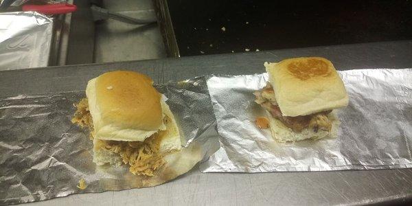 We will beat any prices in Gainesville dollar sliders guys pork sliders chicken sliders $1