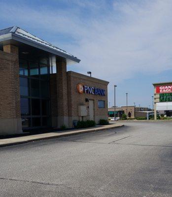 PNC Bank is near McDonald's and the Giant Eagle