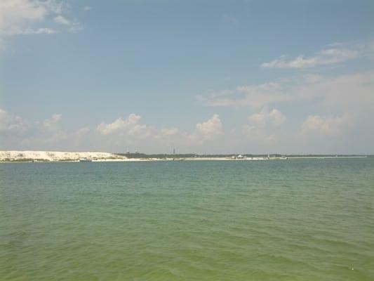 Pensacola lighthouse in the background..