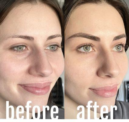 Microblading before and after