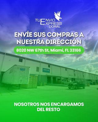 ENVIE SUS COMPRAS A NUESTRA DIRECCION