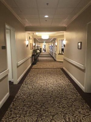 Hallway to nurses station and dining room